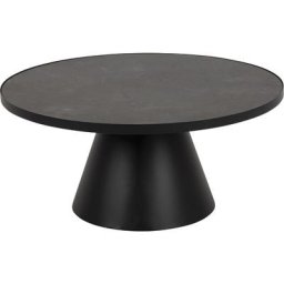 Sun Table basse Ø85 cm, noir.