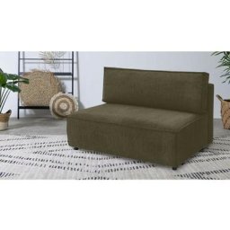 Canapé modulable Bobochic Chauffeuse 2 places sans accoudoir pour canapé modulable nihad tissu