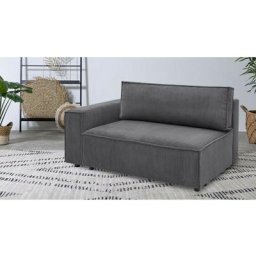Canapé modulable Bobochic Chauffeuse 2 places avec accoudoir pour canapé modulable nihad tissu
