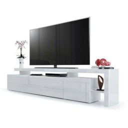 Tv Lowboard armario mesa de televisión Leon V3 en blanco, diferentes colores - Blanc haute
