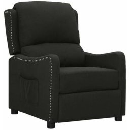 Vidaxl - Fauteuil inclinable Noir Tissu Noir