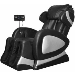Fauteuil de massage avec écran Noir Similicuir Vidaxl Noir