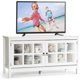 Meuble TV,Support Television avec 4 Compartiments ,Console de Jeux,Grand Meuble tv en mdf Moderne,