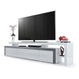 Tv Lowboard armario mesa de televisión Leon V3 en blanco, diferentes colores - Blanc haute