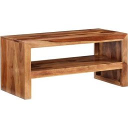 Table d'appoint et support TV Bois massif de sesham vidaXL - Brun