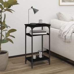Bonnevie - Table d'appoint et bout de canapé - Table Café Noir 40x30x75 cm Bois d'ingénierie