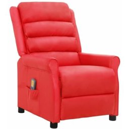 Fauteuil de massage Rouge Similicuir Vidaxl Rouge