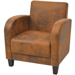 Vidaxl - Fauteuil Marron Similicuir daim Brun
