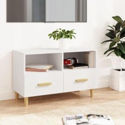 Bonnevie - Meuble tv pour Salon - Armoire tv Blanc 80x36x50 cm Bois d'ingénierie BV566914