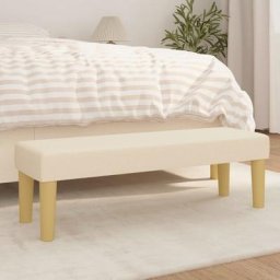 Banc - Banc de salon Banc de table Crème 100x30x30 cm Tissu BV448425 Bonnevie Crème