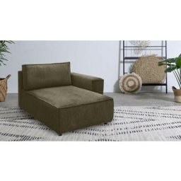 Canapé modulable BOBOCHIC - Méridienne avec accoudoir pour canapé modulable NIHAD tissu velours