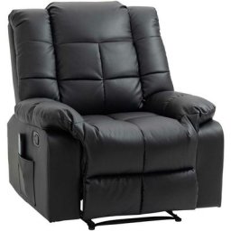 Fauteuil luxe de relaxation et massage inclinaison dossier repose-pied réglable revêtement