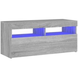 Meuble TV avec lumières LED Sonoma gris 90x35x40 cm vidaXL - Sonoma gris