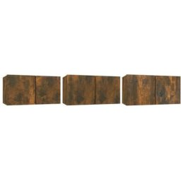 Meubles tv suspendus 3 pcs Chêne fumé 60x30x30 cm Vidaxl Chêne fumé