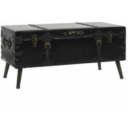 Table basse mdf et acier 102 x 51 x 48 cm Vidaxl Noir