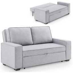 Roam - Canapé convertible 3 places en tissu gris - Gris