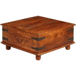 Table basse Bois d'acacia et finition miel 80x80x40 cm Vidaxl n/a