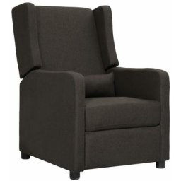 Fauteuil inclinable Taupe Tissu vidaXL - Taupe