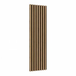 Price Factory - Lamelles murale xl aspect chêne sur support fond noir mat collection clara - Noir