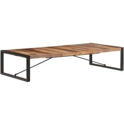 Elegant-Stil Table basse 180x90x40 cm Bois massif,pour Salon/Jardin,Montage facile,31,15 Kg