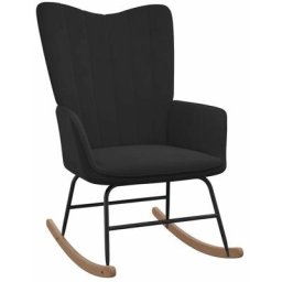 Chaise à bascule Noir Velours Vidaxl Noir