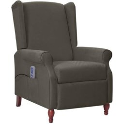 Vidaxl - Fauteuil de massage inclinable Gris foncé Microfibre Gris foncé