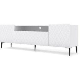 Meuble tv diuna 193 cm 2D1K sur pieds blanc mat