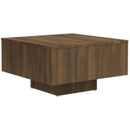 Table basse Chêne marron 60x60x31,5 cm Bois d'ingénierie Vidaxl Chêne marron