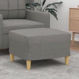 Repose-pied Tabouret Bas | Pouf Bout de Canapé Gris foncé 60x50x41 cm Tissu 29352