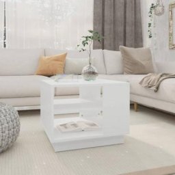 Table salon Moderne - Table basse Blanc 55x55x43 cm Aggloméré FR15853