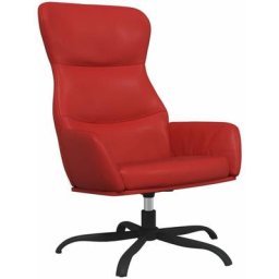 Chaise de relaxation Rouge bordeaux Similicuir Vidaxl Wine Red