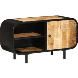 Vidaxl - Meuble tv 90x30x48 cm Bois de manguier brut Marron