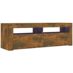 Meuble tv avec lumières led Chêne fumé 120x35x40 cm Vidaxl Chêne fumé