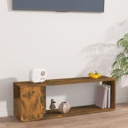 Kalisse - Banc tv Moderne - Meuble tv Chêne fumé 100x24x32 cm Bois d'ingénierie FR1901