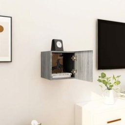Maisonchic - Meuble tv mural Banc tv Armoire de rangement Sonoma gris 30,5x30x30 cm