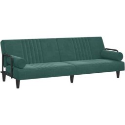 Vidaxl - Canapé-lit avec accoudoirs vert foncé velours Vert foncé
