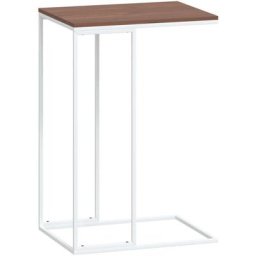 Vidaxl - Table d'appoint Blanc 40x30x59 cm Bois d'ingénierie Blanc et marron