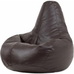 Veeva - Pouf Fauteuil en Similicuir, Pouf pour Adultes, Pouf Spécial Gamer, Poufs de salon, Marron