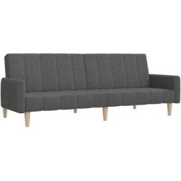Vidaxl - Canapé-lit à 2 places Gris foncé Tissu Gris foncé