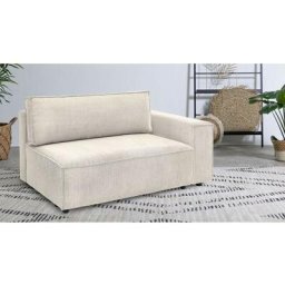 Canapé modulable BOBOCHIC - Chauffeuse 2 places avec accoudoir pour canapé modulable NIHAD tissu