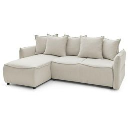 Canapé d'angle convertible Bobochic xs - Canapé d'angle convertible coffre leon Angle gauche Beige