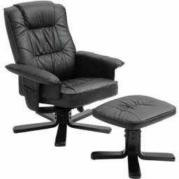 Fauteuil de relaxation charly avec repose-pieds pouf siège pivotant dossier iinclinable en