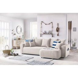 Canapé d'angle convertible Bobochic Canapé d'angle réversible convertible coffre envy tissu chiné