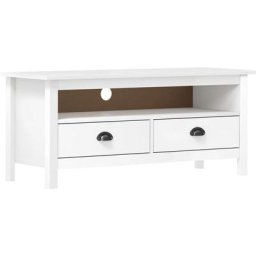 Meuble TV Hill Range Blanc 110x40x47 cm Bois de pin solide vidaXL - Blanc