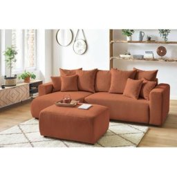 Canapé d'angle convertible Bobochic Canapé d'angle réversible convertible coffre envy velours