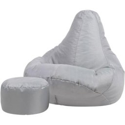 Pouf Fauteuil Recliner et Repose-Pieds, Pouf Spécial Gamer - 90cm x 73cm, Textile Tissé, Résistant
