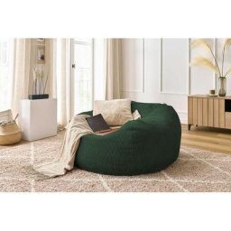 Pouf Bobochic Pouf ultra moelleux voltaire velours côtelé Vert - Vert