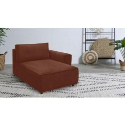 Canapé modulable Bobochic Méridienne avec accoudoir pour canapé modulable nihad tissu velours