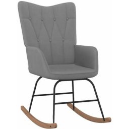 Chaise à bascule Gris foncé Tissu Vidaxl Gris foncé