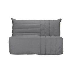 Comfort Bultex Banquette bz 3 places - Tissu gris - Made in France - l 142 x p 101 cm - becci